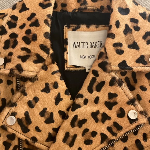 Walter Baker Leopard Ponyhair Motorcycle Jacket - Picture 4 of 4